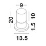Sloupková - NV 9905023 Venkovní sloupkové svítidlo NOTEN černý hliník čirý a bílý akryl LED 8W 3000K 220-240V IP65 120st. IP65 - NOVA LUCE - foto 5