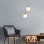 Koule - M MOD221-PL-01-G Závěsné svítidlo Erich 40W E14 bílá sklo mosaz kov - MAYTONI - foto 5