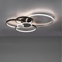 Kruhová - LD 14549-18 PAPILON LED stropní svítidlo kruhové s 6ti kruhy, černá, hliník, teplá bílá 3000K - LEUCHTEN DIREKT / JUST LIGHT - foto 5