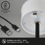 Na stůl - BRILO 7438-214 LED nabíjecí stolní lampa 38 cm 2,6W 280lm antická stříbrná - BRILO - foto 5