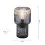 Stolní lampy dekorační - PN 4091-25 MASHI LED stolní lampa kouřová barva, sklo, šedá, pr.15cm, vypínač - PAUL NEUHAUS - foto 5
