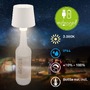Stolní lampy dekorační - BRILO 7709016 Bota lampička na láhev - 1,8W, 120lm, nabíjecí, LED, stmívatelné, dotykový vypínač, teplá bílá, bílá - BRILO - foto 5
