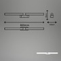 Koupelnová - BRI 2117014 LED svítidlo k zrcadlu 60 cm 8 W 1040lm chrom - BRILONER - foto 5