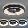 Kruhová - LD 14644-18 LED stropní svítidlo s ventilátorem černé, časovač, stmívatelné paměťová funkce, 2700-5000K - JUST LIGHT - foto 5