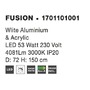 Dekorativní - NV 1701101001 Závěsné svítidlo FUSION bílý hliník a akryl LED 53W 230V 3000K IP20 - NOVA LUCE - foto 5