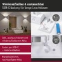 Nepřímé osvětlení - P 71283 LED nabíjecí nástěnné svítidlo Nyara IP44 3000K 100x100mm 2x1W bílá - PAULMANN - foto 5
