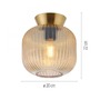 Dekorativní - LD 13574-27 Kolekce Schöner Wohnen stropní svítidlo NAMI, jantar, E27 vhodné pro LED žárovky - JUST LIGHT - foto 5