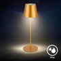 Stolní lampy dekorační - BRILO 7510017 Calida 3 v 1 RGBW LED stolní lampička bezdrátová IP44, stmívatelné, dotykový vypínač, zlatá - BRILO - foto 5