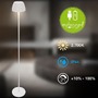 Stojací lampy - BRILO 1238016 nabíjecí stojanová lampa Riffle - 124 cm, 4,2W, 400lm, LED, bezdrátová, stmívatelná, dotykový vypínač, bílá - BRILO - foto 5