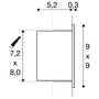 Zapuštěná - LA 1000574 FRAME LED 230V CURVE, LED nástěnné vestavné svítidlo, 2700K - BIG WHITE (SLV) - foto 5