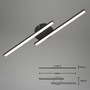 Dekorativní - BRILO 3448-015 LED nástěnné a stropní svítidlo, 55,5 cm, 12 W, černá - BRILO - foto 5