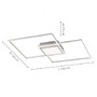 Hranatá - LD 14712-55 ASMIN LED stropní svítidlo, ocel, 60x60cm, CCT nastavení teploty barvy, stmívatelné 3000-5000K - LEUCHTEN DIREKT / JUST LIGHT - foto 5