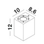 Nástěnná - NV 9790542 Venkovní nástěnné svítidlo FUENTO šedý beton skleněný difuzor GU10 1x7W IP65 100-240V bez žárovky světlo dolů - NOVA LUCE - foto 5