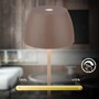 Stolní lampy dekorační - BRILO 7503012 LED nabíjecí stolní lampička Serina Mini, bezdrátová, 20cm, IP44, 2,5W, stmívatelné, dotykový vypínač, písková hnědá - BRILO - foto 5