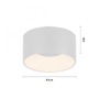 Kruhová - LD 14325-16 TANIKA LED stropní svítidlo bílé průměr 16cm stmívatelné SimplyDim 3000K - JUST LIGHT - foto 5