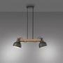 Dekorativní - LD 15742-18 CUP 2.0 závěsné svítidlo 2 ramenné dřevo z akácie nastavitelná výška industriální - JUST LIGHT - foto 5
