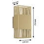 Nástěnná - P 71254 LED nástěnné svítidlo Tharin IP44 3000K 120x250mm 2x3,7W zlatá - PAULMANN - foto 5