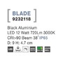 Zapuštěná - NV 9232118 Zapuštěné svítidlo BLADE černý hliník LED 12W 3000K 38st. IP65 výklopné - NOVA LUCE - foto 5