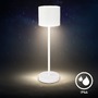 Stolní lampy dekorační - BRILO 7521016 Sigo LED stolní lampička bezdrátová IP44, stmívatelné, s nabíjecí základnou, bílé - BRILO - foto 5