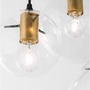 Vícečetná - NV 9416933 Závěsné svítidlo MIRALE čiré sklo a zlatý kov černý PVC kabel E27 3x12W 230V IP20 bez žárovky - NOVA LUCE - foto 5