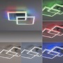 Hranatá - LD 14634-55 FELIX60 LED stropní svítidlo 44,5x44,5cm, stříbrná barva, otočné, RGB Rainbow, stmívatelné RGB+2700-5000K - LEUCHTEN DIREKT / JUST LIGHT - foto 5