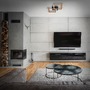 Hranatá - BRILO 3726-015 LED stropní svítidlo, 44 cm, 22 W, 950 lm, černá-dřevo - BRILO - foto 5