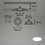Kruhová - BRI 7035-036 RGB-CCT LED vestavná svítidla sada, pr.9,2 cm, 3x LED, 4,8 W, 450 lm, bílé - BRILONER - foto 5