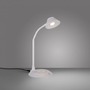 Stolní lampy pracovní - LD 14414-16 PUCKI LED stolní lampa bílá bezdrátové nabíjení telefonu dotykový stmívač flexibilní otočné 3000K - JUST LIGHT - foto 5