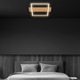 Hranatá - BRILO 3909014 Kada LED stropní svítidlo, dekor dřeva, teple bílé světlo, hranaté 34x26 cm, černá/dřevo - BRILO - foto 5