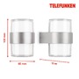 Nástěnná - TF 320404TF LED venkovní svítidlo, stříbrná, 2xLED/8W - BRILONER - foto 5