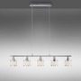 Podélná - LD 15375-17 ACCOR LED závěsné svítidlo 5 ramenné lesklý chrom do jídelny - LEUCHTEN DIREKT / JUST LIGHT - foto 5