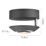 Bodová - PN 9051-18 LED stropní svítidlo PURE Oculis, černá , stmívatelné, otočné a nastavitelné 2700K - PAUL NEUHAUS - foto 5