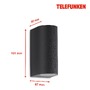 Nástěnná - TF 308005TF TELEFUNKEN venkovní nástěnné svítidlo 15,1 cm 2xGU10 5W 400lm antracit - BRILONER - foto 5