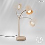 Stolní lampy pracovní - BRILO 7476011 Skriva stolní lampička – nastavitelná, vypínač, GU10 patice, max. 9W, béžová - BRILO - foto 5