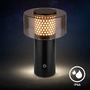 Stolní lampy dekorační - BRILO 7669015 Gila stolní lampa - 2,6W, 200lm, bezdrátová, LED, IP44, dotykový vypínač, stmívatelná, černá/zlatá - BRILO - foto 5