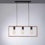 Podélná - LD 15652-18 FRANKY LED závěsné svítidlo, černá, dřevěný rám, kov, 3 ramenné - LEUCHTEN DIREKT / JUST LIGHT - foto 5