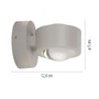Nepřímé osvětlení - LD 19331-39 Kolekce Schöner Wohnen LED nástěnné svítidlo CHIA, písková barva, Up- &amp; Downlight, 3000K - JUST LIGHT - foto 5