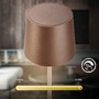 Stolní lampy dekorační - BRILO 7708014 Bota stolní lampa - 2,6W, 120lm, nabíjecí, LED, stmívatelné, dotykový vypínač, teplá bílá, kávová - BRILO - foto 5