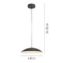 Polokoule - LD 14606-18 Kolekce Schöner Wohnen LED závěsné svítidlo LENTE, černá, stmívatelné, paměťová funkce, krokově stmívatelné, 3000K - JUST LIGHT - foto 5