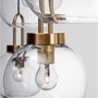Podélná - NV 9241180 Závěsné svítidlo IRVINE čiré sklo černý kabel mosazný zlatý kov E27 4x12W 230V IP20 bez žárovky - NOVA LUCE - foto 5