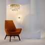 Dekorativní - M MOD174WL-02G Nástěnné svítidlo Frame E14 2x60W zlatá kov sklo designové - MAYTONI - foto 5