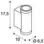 Nástěnná - LA 1010163 HELIA PRO S Nástěnné svítidlo pro povrchovou montáž, nahoru/dolů, DALI, P1, válcové, 2700 K, 6 W, 24°, antracit - BIG WHITE (SLV) - foto 5