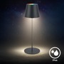 Stolní lampy dekorační - BRILO 7510015 Calida 3 v 1 RGBW stolní lampička na baterie IP44, stmívatelné, dotykový vypínač, antracit - BRILO - foto 5