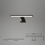 K zrcadlu - BRI 2104015 LED svítidlo k zrcadlu 30 cm 5W 500lm černá (starý kód: BRI 2104-015) - BRILONER - foto 5