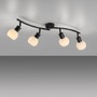 Bodová - LD 12154-18 LOKI LED stropní svítidlo černé 4 ramenné nastavitelné opálové skleněné spoty 3000K - JUST LIGHT - foto 5