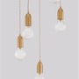 Vícečetná - NV 9536414 Závěsné svítidlo VEDA mosazný kov a čiré sklo G9 5x6W 230V IP20 bez žárovky - NOVA LUCE - foto 5