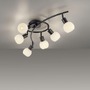 Bodová - LD 12155-18 LOKI LED stropní svítidlo 6-ramenné černé otočné spoty opálové sklo nadčasové 3000K - JUST LIGHT - foto 5