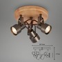 Bodová - BRILO 2872-035 Bodové svítidlo pr. 21 cm 3xGU10 15W 1380lm antická šedá - BRILO - foto 5