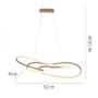 Dekorativní - PN 2765-39 LED závěsné svítidlo TWIST, písková, stmívatelné vypínačem, nastavitelná výška, SimplyDim, 2700K - PAUL NEUHAUS - foto 5
