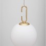Koule - NV 9695224 Závěsné svítidlo HOOK saténový zlatý kov a opálové bílé sklo LED 10.6W 230V 3000K IP20 - NOVA LUCE - foto 5